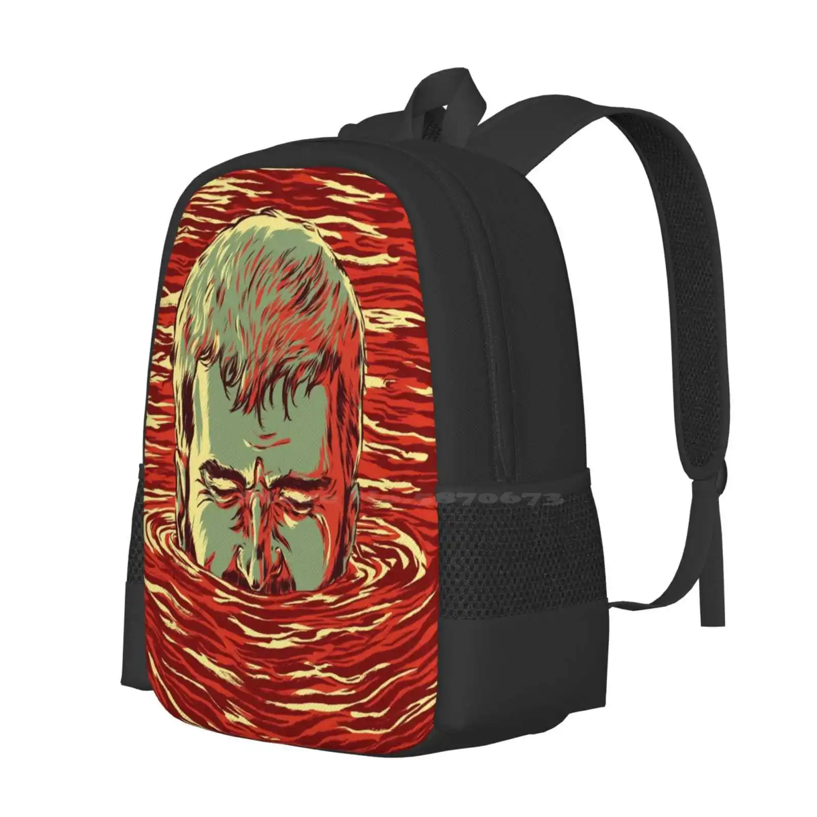 I Am Sinking Here - Man In Red Water Hot Sale Schoolbag Backpack Fashion Bags Sink Emotion Sadness Concept Water Red Powerful