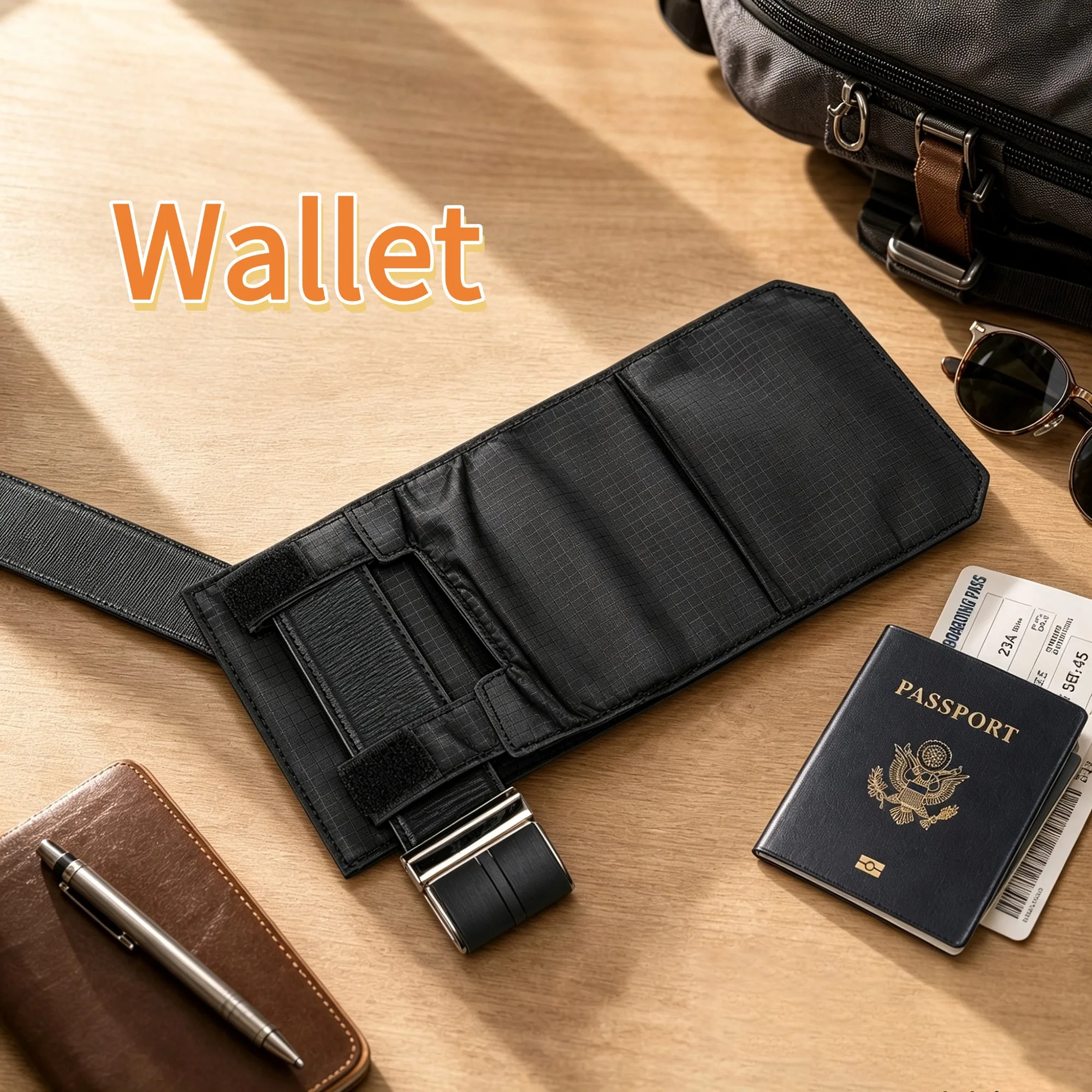 1pc Travel Money Belt Hidden Passport Holder RFID Sleeve Waist Pouch for Men Women Gym Running Sports Wallet Boyfriend Gift