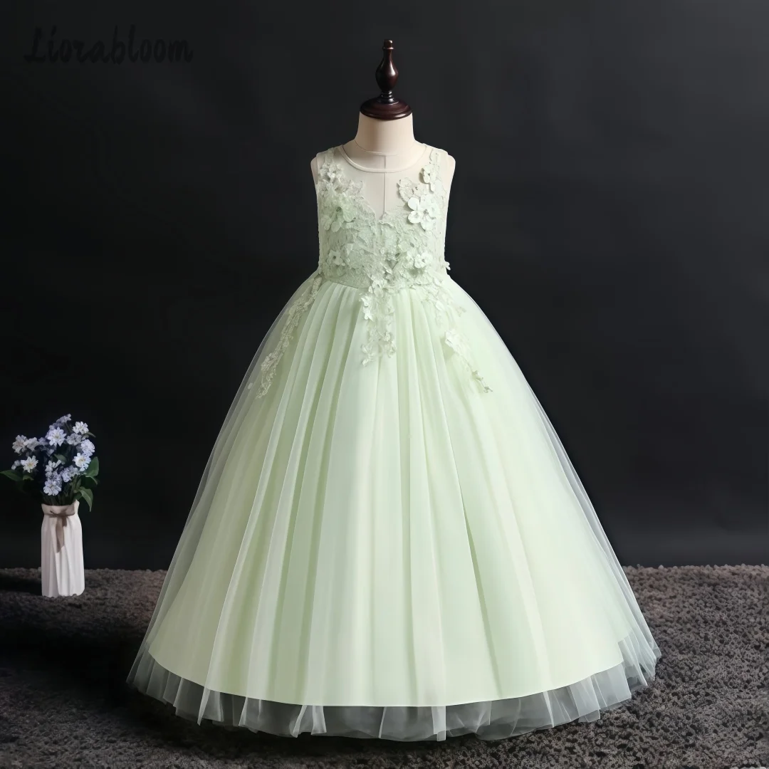 Girls' Multicolor Formal Evening Gowns Princess Style Flower Girl Dresses Exquisite Formal Wear Everyday Dresses