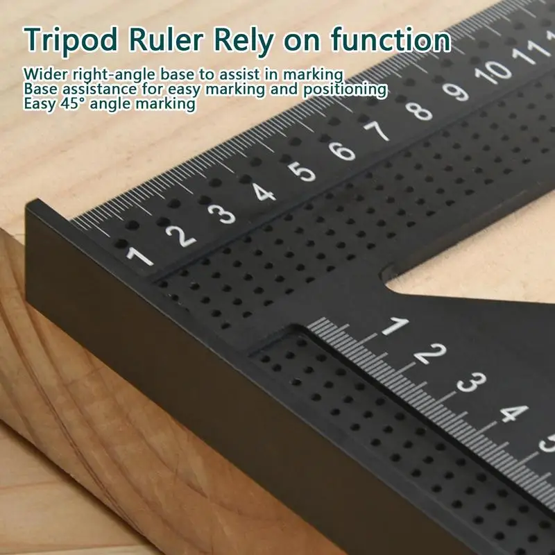 

Metal Ruler Triangle Ruler Framing Tools Lightweight Multipurpose Measuring Tool Double-Scale Speed Square For Layout Drafting