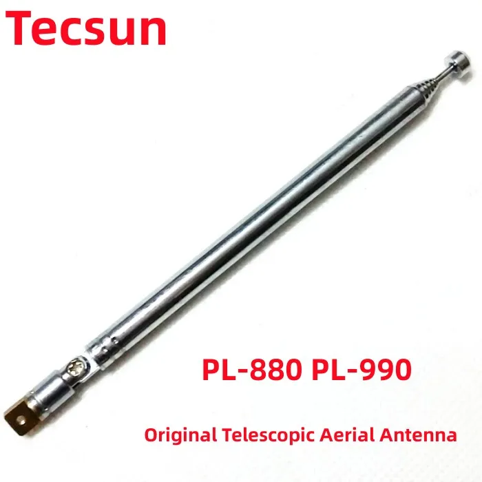 Original Tecsun Telescopic Aerial Antenna For Tecsun PL-880 PL-990 PL880 PL990 Radio Replacement Steel Whip Antenna Good Quality