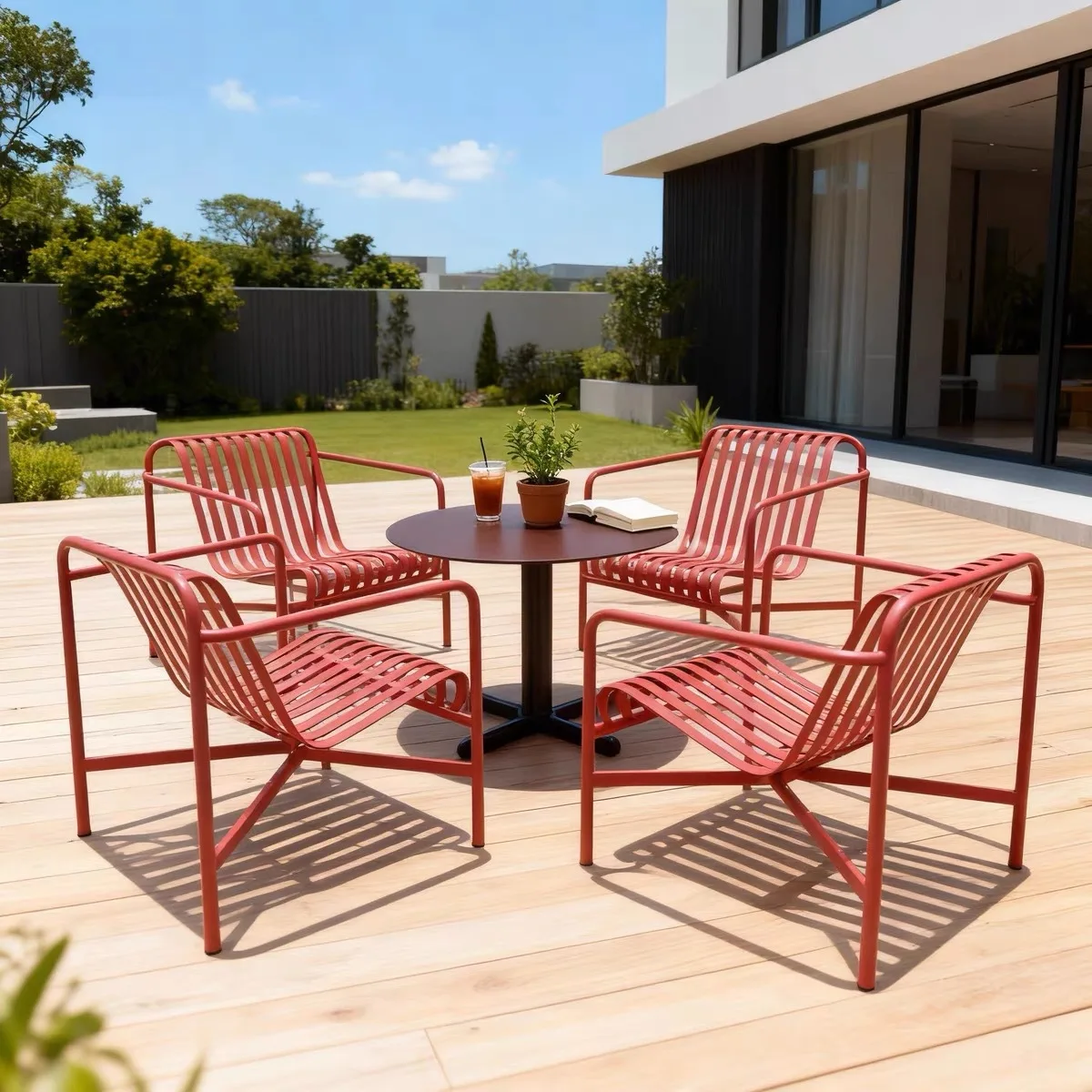 HYS Outdoor Villa Courtyard Sofa Combination Homestay Table and Chair Combination Outdoor Open-air Garden Sofa Set