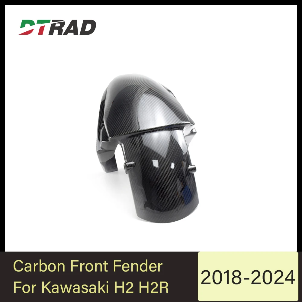 

For Kawasaki H2 H2R 2018-2024 H2 SX 2018+ Carbon Fiber Front Fender Motorcycle Mudguard Wheel Guard Trim Fairing Kits In Twill