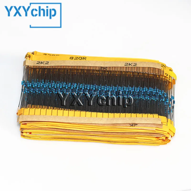 

2600PCS 130 Values 1/6W Resistencias Electronica Kit, 1 Ohm~3M Metal Film Resistors Assorted Set 1%, diy electronic components