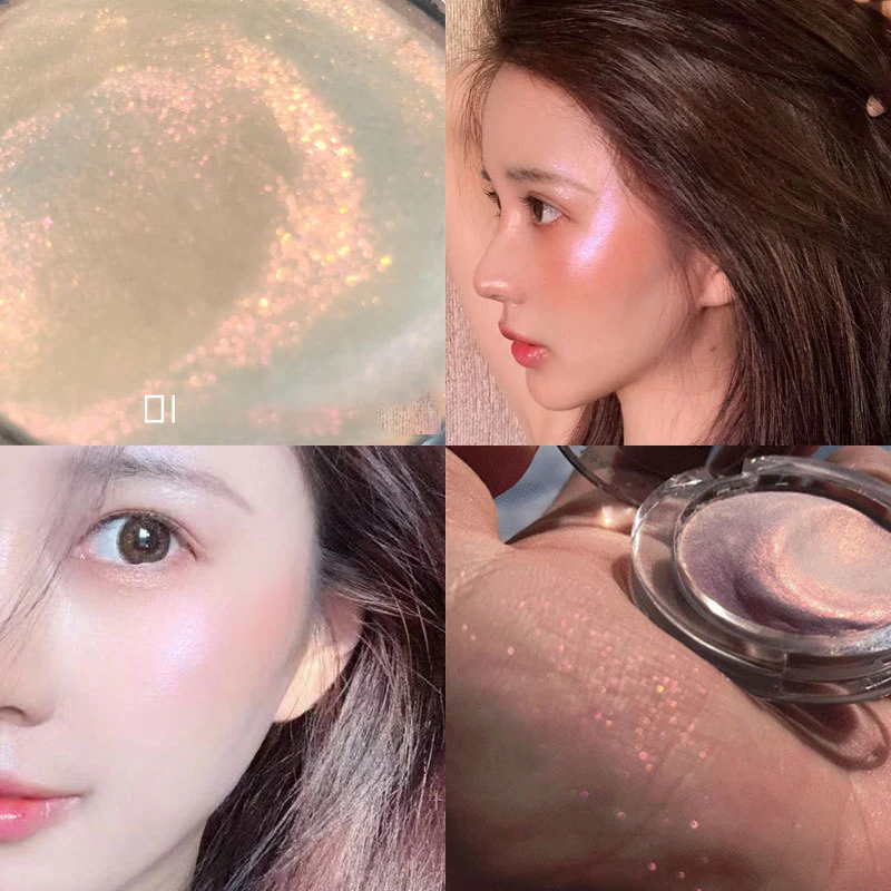 لوحة هايلايتر لامعة مكونة من 3 ألوان |   مقاوم للماء يدوم طويلاً |   مكياج تفتيح الوجه ثلاثي الأبعاد