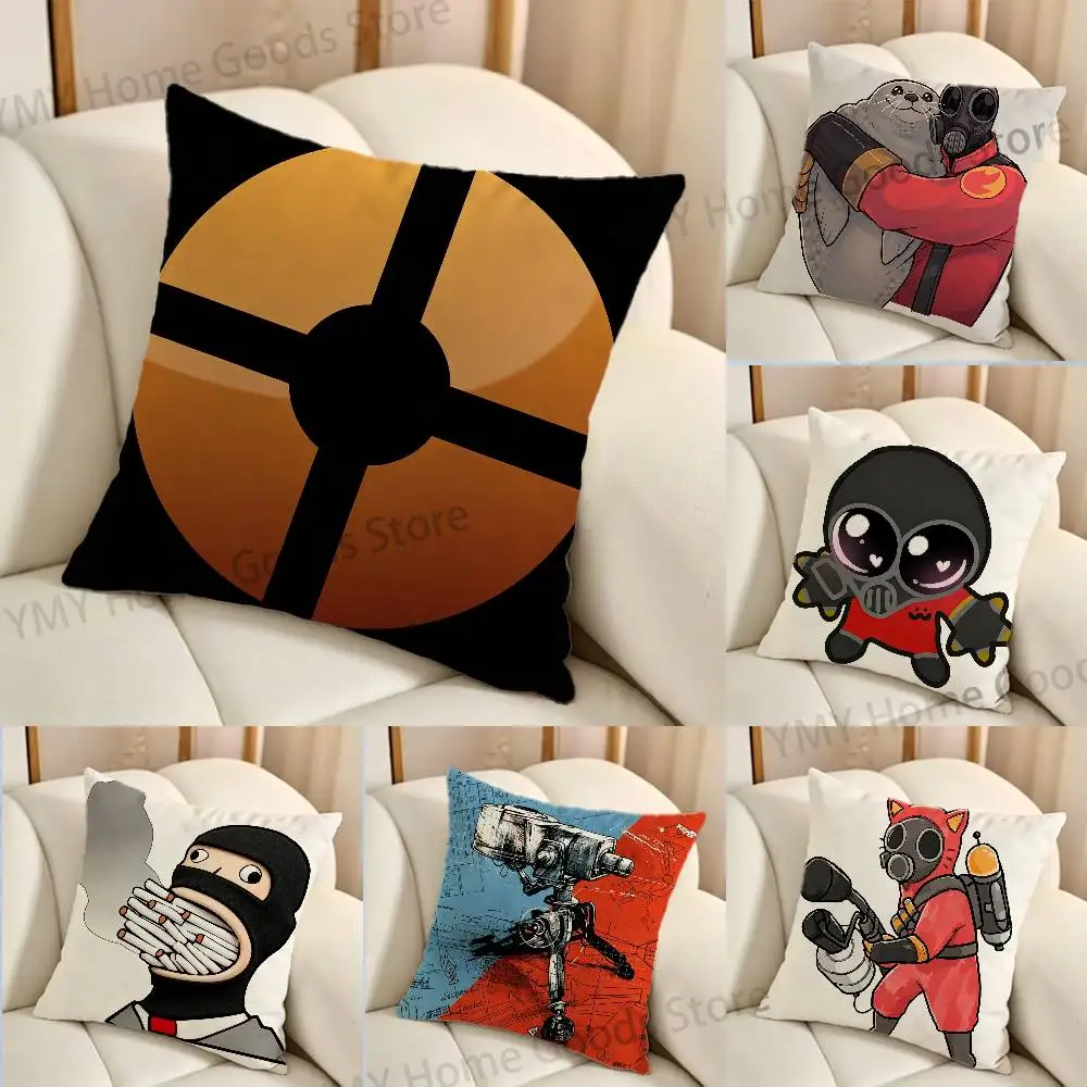 

Spy S-Scout Pyro TF2 Gifts PillowCase Sofa Cushion Cover Suitable For Home Bedroom Room custom Decor