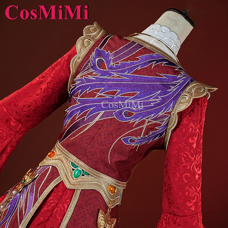 CosMiMi عالم الحشرات/ميلي بلينيوس تأثيري لعبة الهوية الخامس زي موضة أنيقة فستان أحمر هالوين حفلة لعب الأدوار الملابس