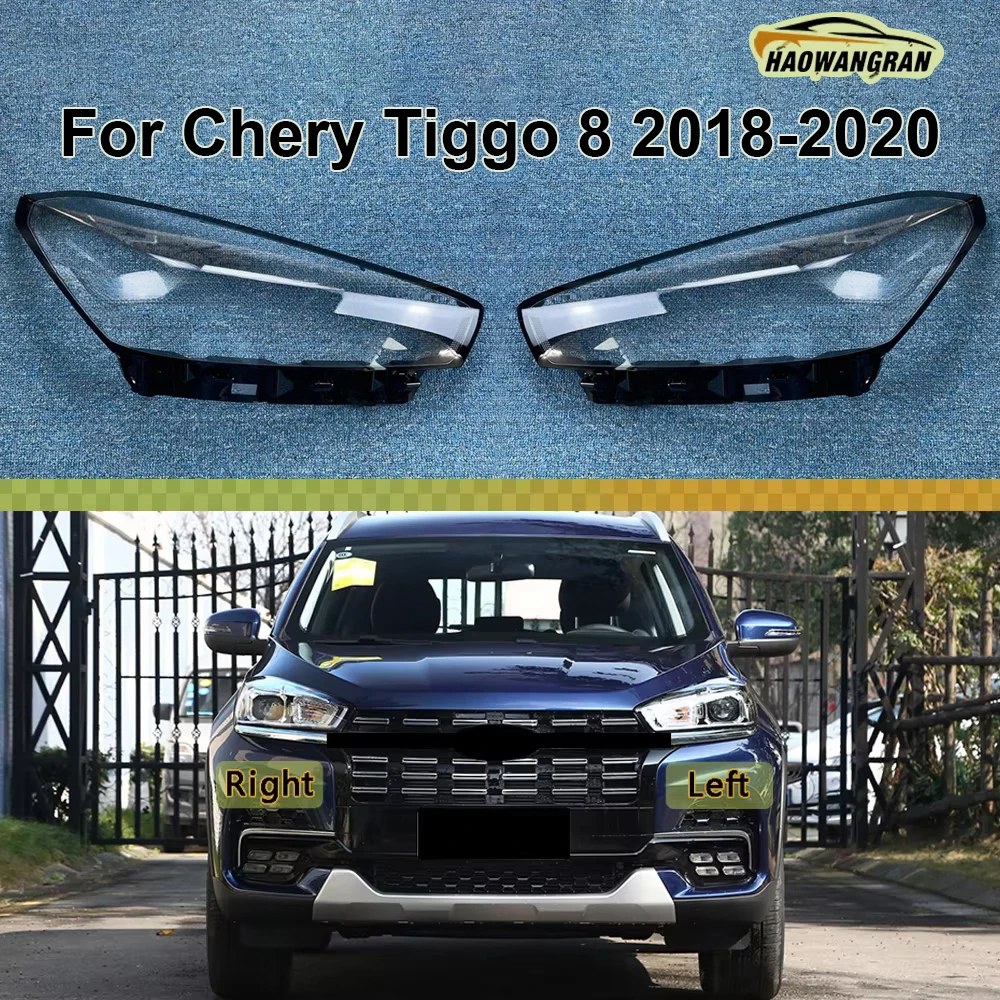 

For Chery Tiggo 8 2018 2019 2020 Low Headlight Shell Headlamp Transparent Lampshade Cover Lens Plexiglass Auto Replacement Parts