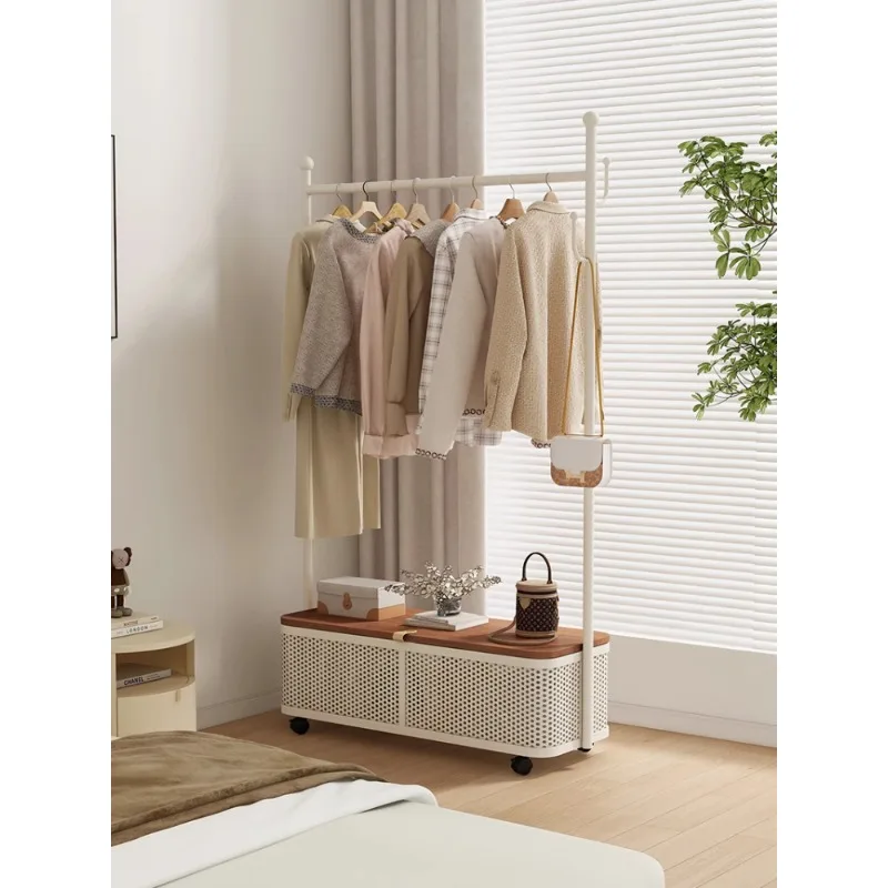 

Simple coat rack Movable drying Floor-to-ceiling indoor room clothes