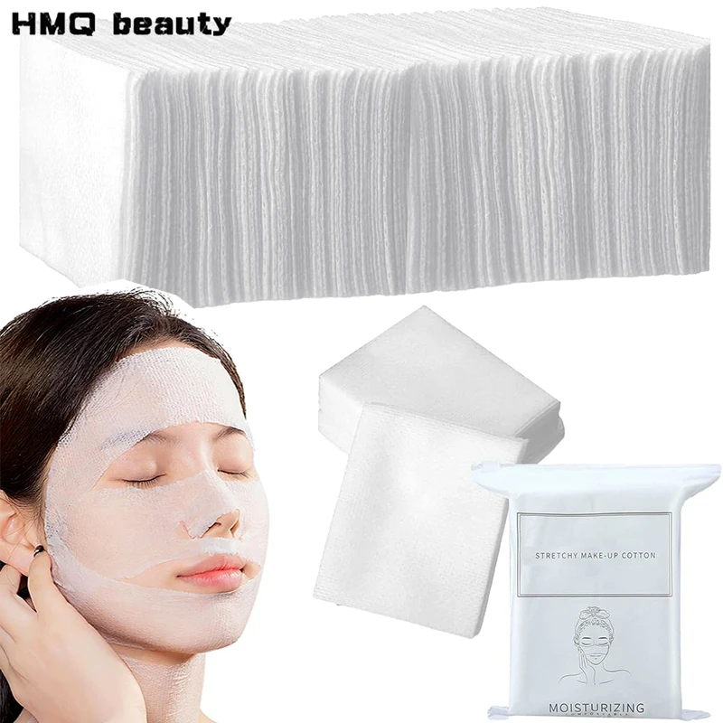 

50pcs/bag Makeup Cotton Pads Stretchable Gauze for Facial Cleaning Disposable Wet Compress Cosmetic Cotton Mask Makeup Tools