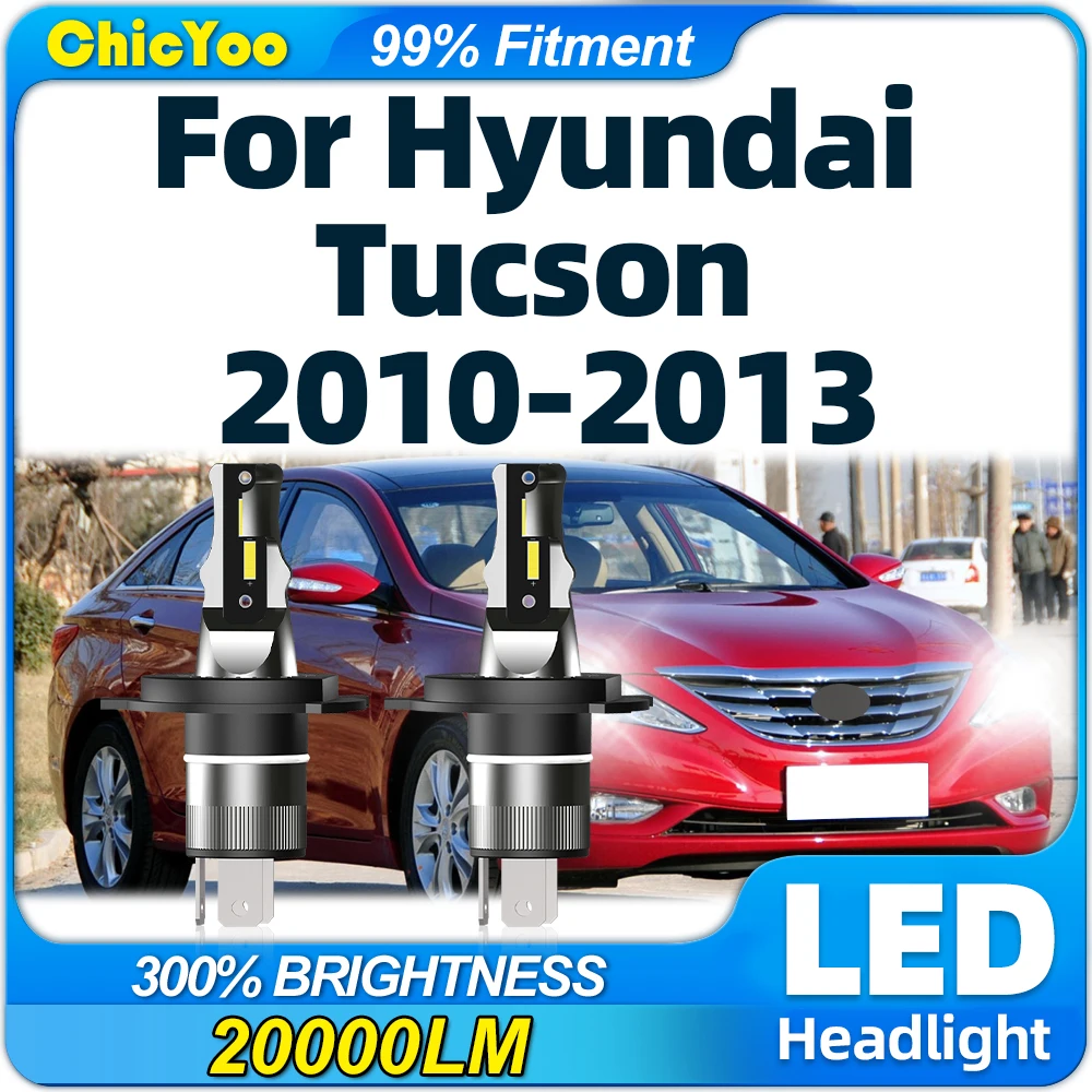 

20000LM Car LED Headlights Bulbs 120W CSP Chip Car Headlamp 12V 6000K Plug And Play For Hyundai Tucson 2010 2011 2012 2013