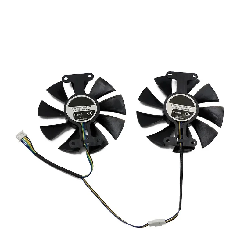 91MM 4Pin 2Pcs/Lot GPU Cooling Fans GA91S2U For PowerColor Red Devil RX470 480 580 Graphics Video Card