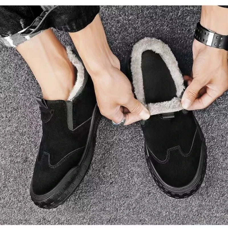 2025 جديد الرجال أحذية قطنية الشتاء أحذية أنيقة الرجال أحذية الثلوج أفخم سميكة مريحة ودافئة أحذية مشي أحذية الرجال #4