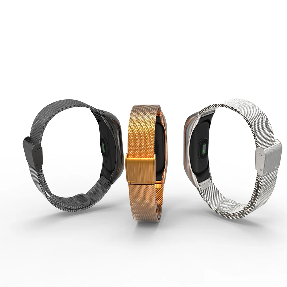 

Stainless Steel Metal Wristband Strap For 2 Rose Gold Adjustable Durable Ergonomic Rubber Sporty Daily Wear Replacement