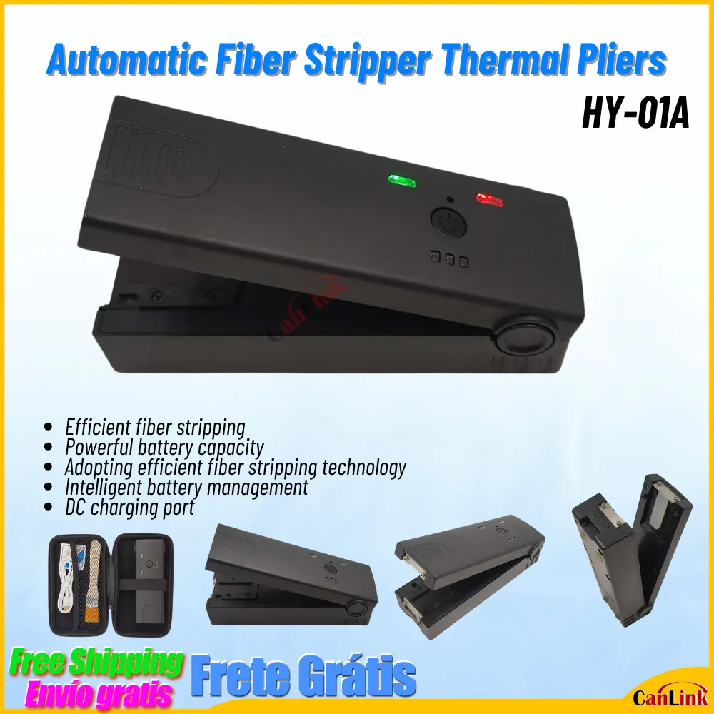 

HY-01A Automatic Fiber Stripper Thermal Pliers Heated Optical Wire Stripping Slitter Ribbon Fusion Splicer Cable Cutter Tool