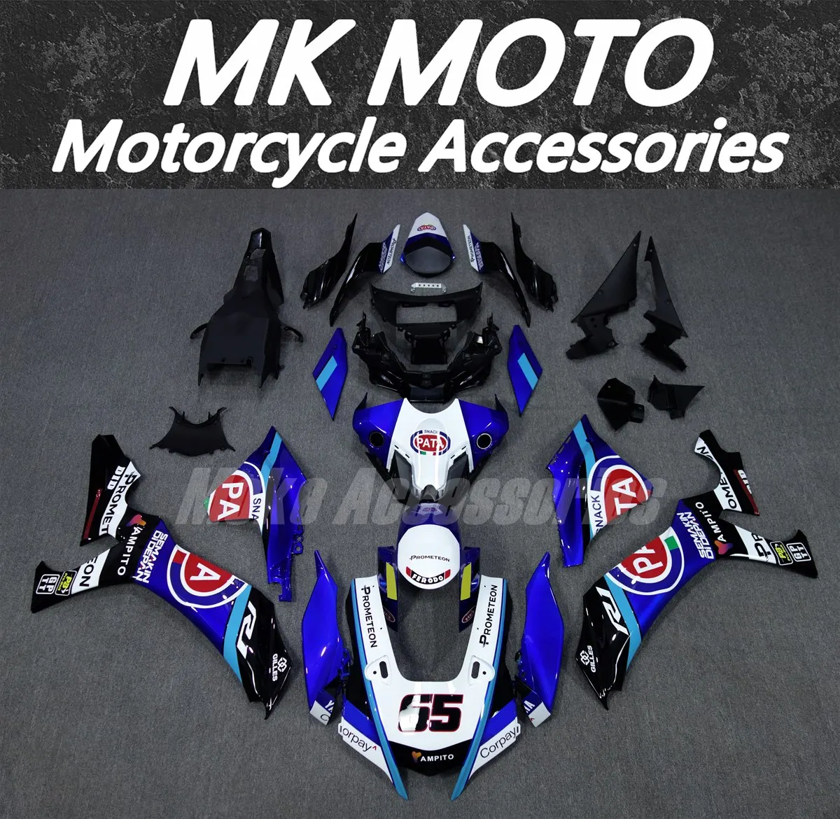 

Motorcycle Fairings Kit Fit For Yzf R1M R1 2020 2021 2022 2023 Bodywork Set High Quality Abs White Blue Red Black