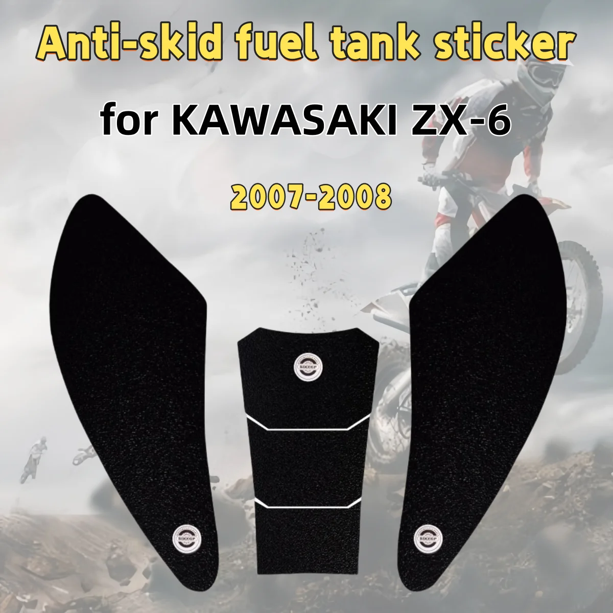 

for KAWASAKI ZX-6 2007-2008 motorcycle fuel tank sticker fishbone sticker anti-slip protection fuel tank side sticker