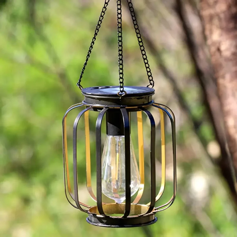 

Solar Lantern Light Warm White Outdoor Waterproof Sensor Garden Lamp Hanging LED Solar Powered Light for Yard Porch Decoration