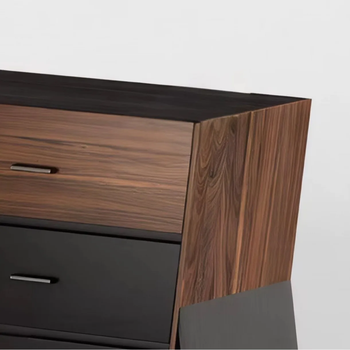 Armário de armazenamento de design de estilo medieval, armário lateral de jantar, seis armários de baú, decoração de armário de sala de estar contra o