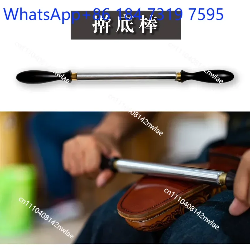 Goodyear Handmade Shoe Tool Rolling Stick for Leather Outsole Flat Pressing with Sandalwood Handle Traditional Shoemaking