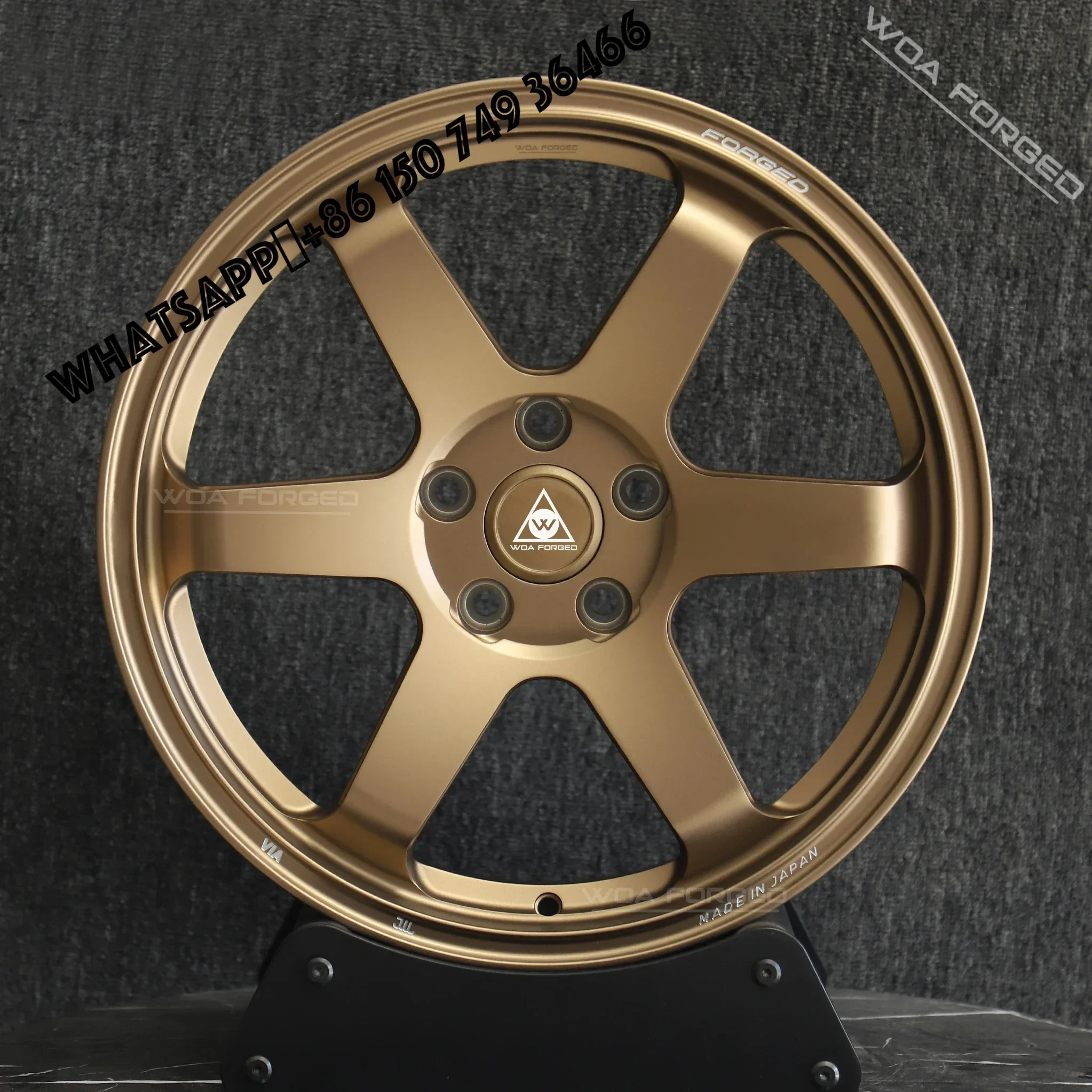 

6061-T6 Hot sale Single Six-Spoke Forged Wheels TE37 SAGA S-Plus Lightweight Aluminum Car Wheels 5x120 5x112 Single Disc