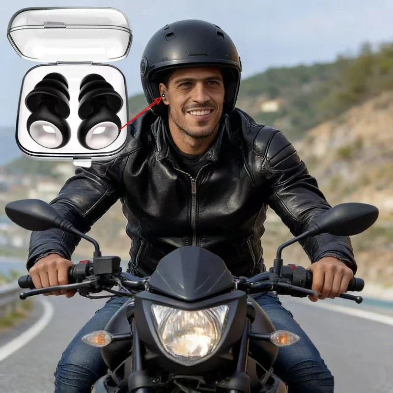 Riding Specific Earplugs Noise Reduction Windproof Waterproof Anti-Noise Silent Ear Plugs