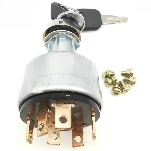 Starter Ignition Switch 7Y-3918 For E200B E312 E323B E320B Excavators Durable= Start Key Replacement Parts Garden Tools
