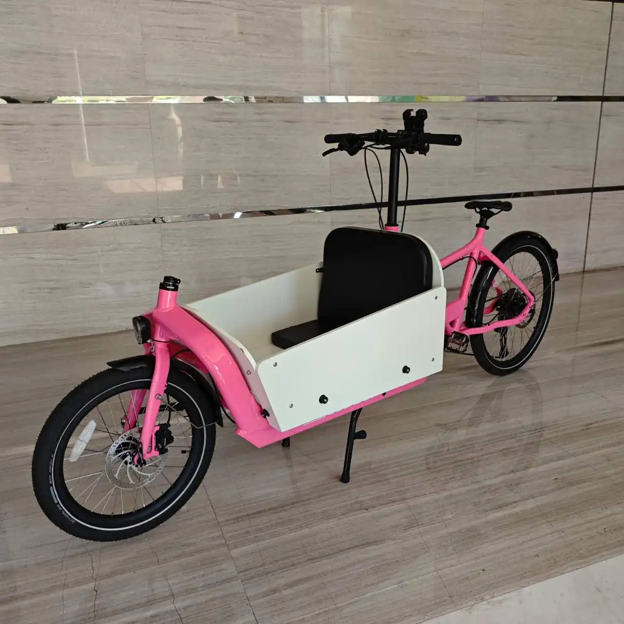 Cargo Bike Wider Front Box to Carry Kids Goods Pets with 2 Wheel Bringing Large Capacity for Shopping Walking Dogs Traveling