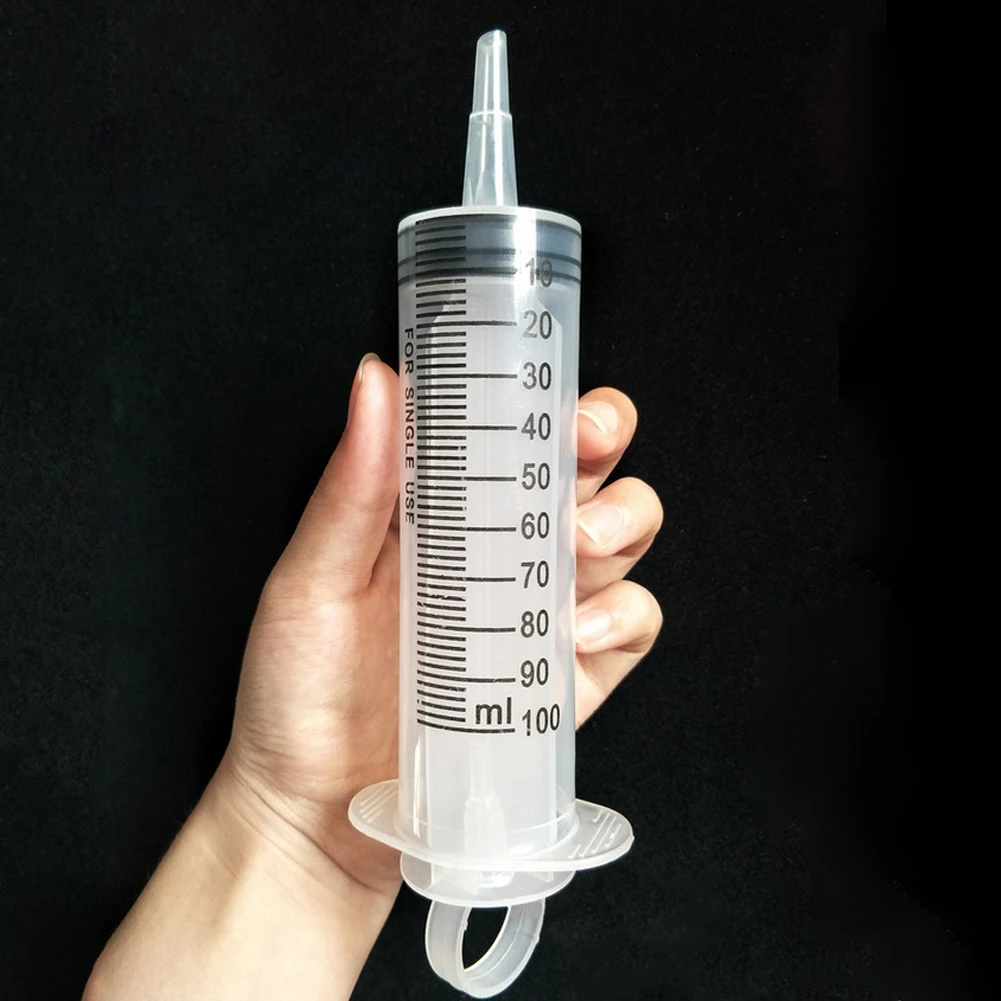100ml Syringe Glue Filling Measuring Syringe Nutrient Sterile Health Without Needle Watering Refilling for Animal Food Feeding