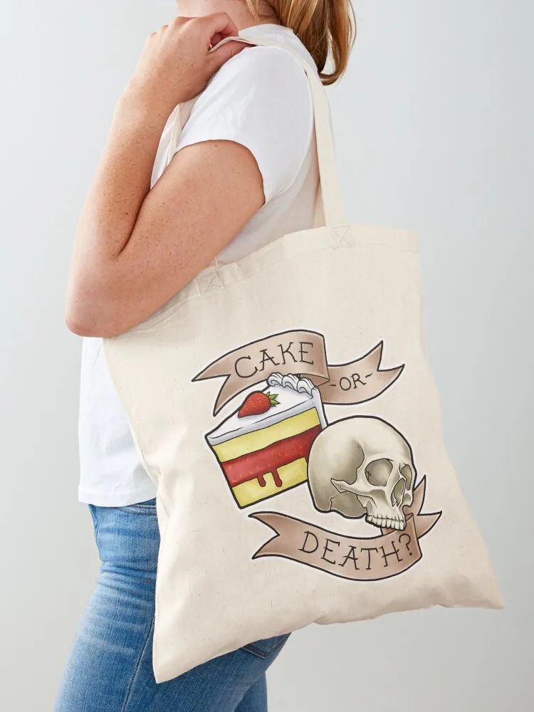 Cake or Death? Tote Bag bag luxury women great bag cloth woman