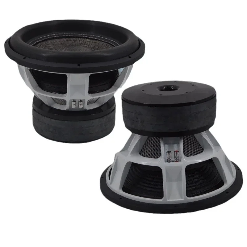 Professional 15-Inch High Power Car Super Subwoofer Triple Magnet 125mm Paper Cone with Foam Surround Shocking Sound Quality