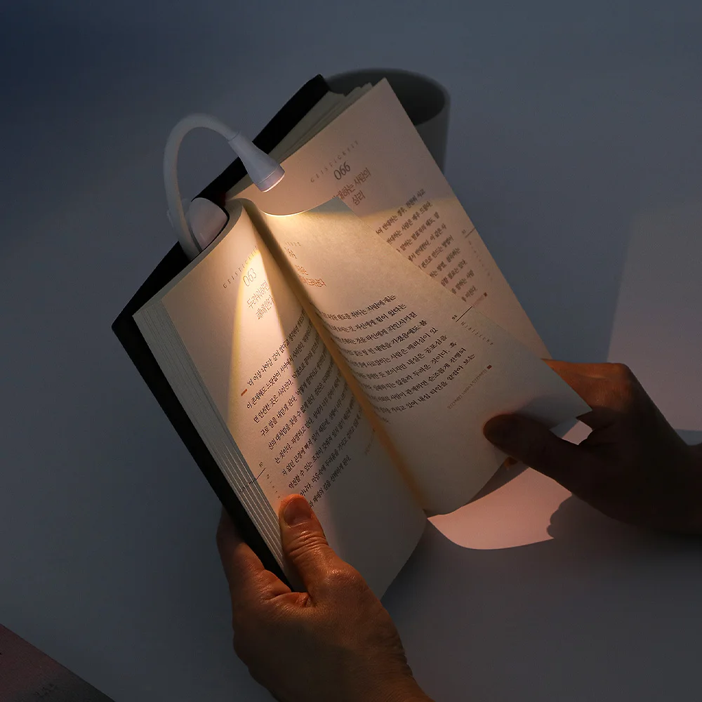 Iriver Icl-100 كليب Led كتاب ضوء متعدد الأغراض مفيد المحمولة فانوس صغير كليب على القراءة سطوع قابل للتعديل 3 اللون الإضاءة C-نوع الشحن