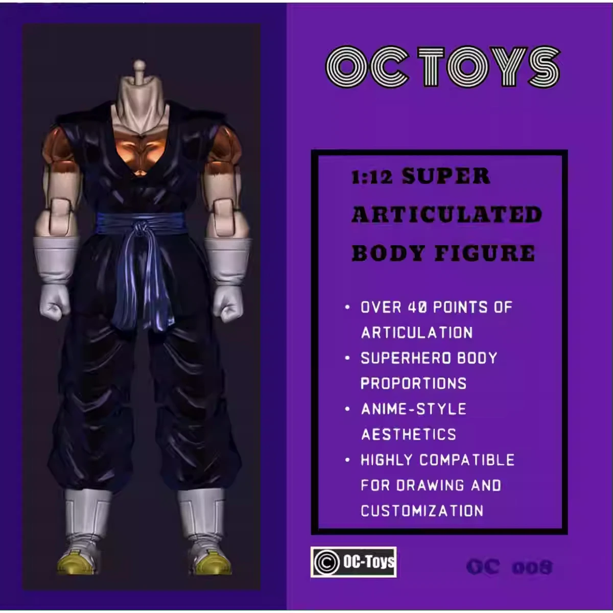 OC TOYS YG STUDIO Vegetto 007 008 Aciton Figure Model Combo of Octoys 1/12 Super Saiyan Anime Figure Collection Statue Toy Gift