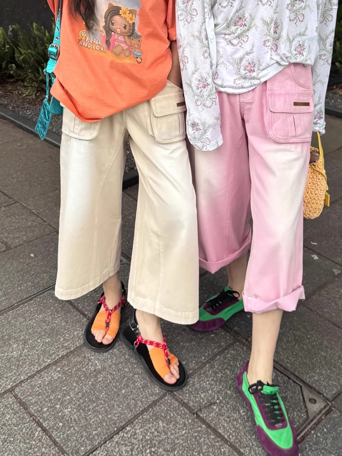 

Джинсы с эффектом потертости GoGoBuyer, повседневные, свободного кроя, летние, с широкими штанинами, застежка на молнии на талии