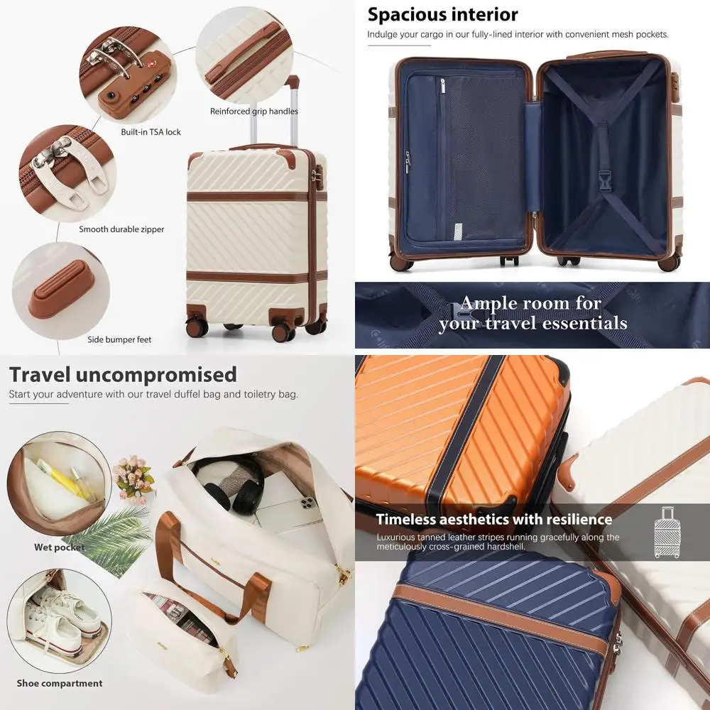 

Compact Hardshell TSA-Lock Spinner Suitcase with Telescopic Handle for Carry-On Travel