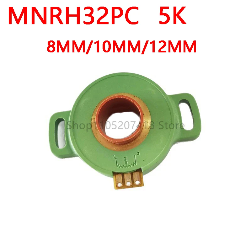 

NP32HS Полый 8 мм 10 мм 12 мм 5K 340 ° Проводящий пластиковый потенциометр, датчик угла полого вала MNRH32PC