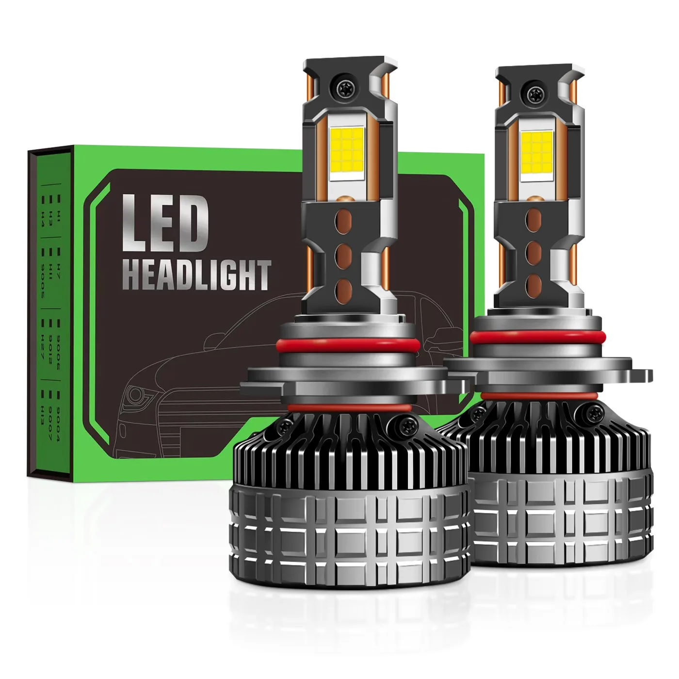 LED المصابيح الأمامية H1 H7 H11 H8 H9 H16 9005 9006 9012 H4 H19 12V 150W 6000K سيارة ضوء التحديثية CSP 4575 رقائق