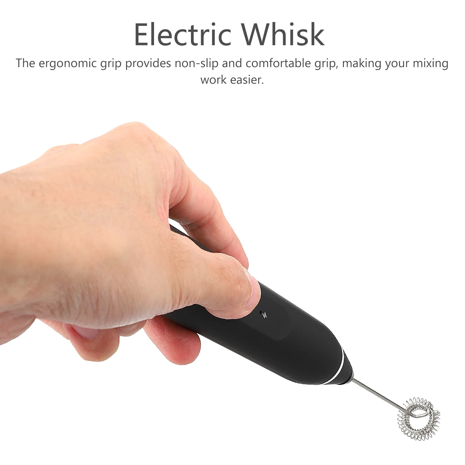 

1Set Electric Whisk Stainless Steel Handheld Milk Frother for Kitchen DIY Coffee Making Bubble Tool USB Powered Multifunctional