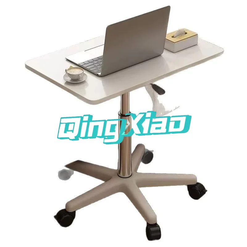 Household Desk Standing Worktable Height Adjustable Wheels Mobile Table For Bedroom Computer Children's Study And Office Use