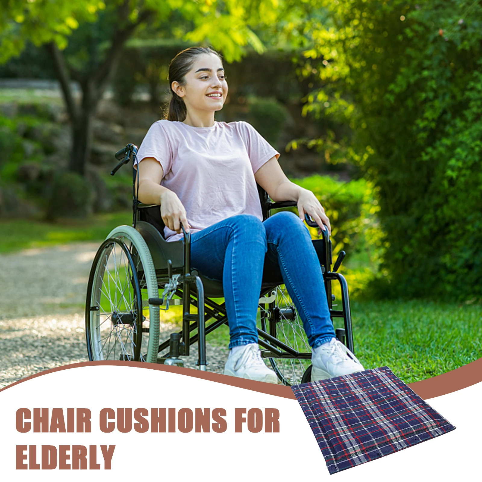 

Wheelchair Seat Cushion Thick Oxford Cloth Sponge Elderly Comfort Reusable Durable Boat Style Easy Clean Multi Use