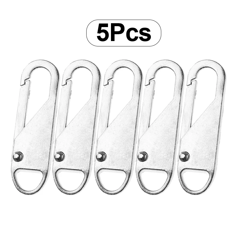 5 stks Universele Vervanging Rits Slider Metaallegering Verwijdering Ritstrekker Bagage Tas Zip Hoofd DIY Craft Naaien Tool Reparatieset