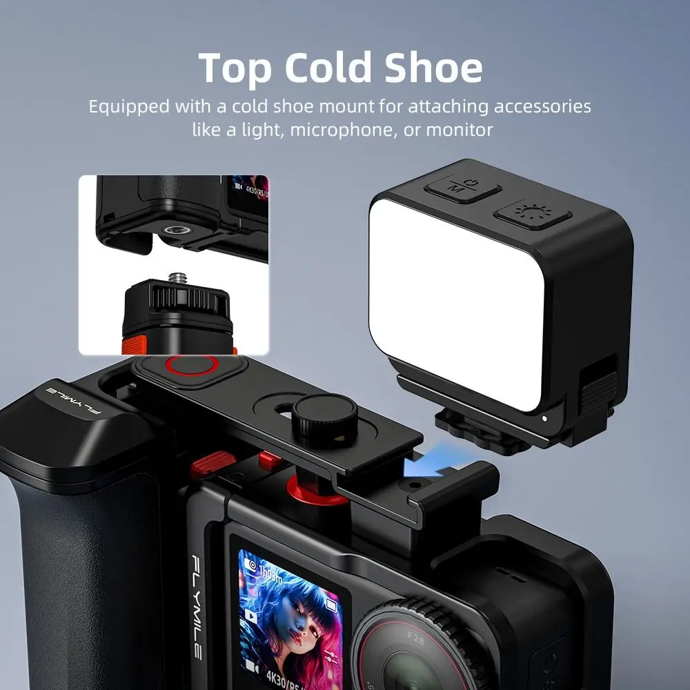 

Комплект быстросъемных рукояток Xplorer: пластиковая рукоятка, кнопка спуска затвора, уличный держатель-рамка для DJI Osmo Action 5 Pro/4/3