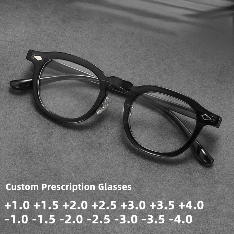 

Vintage Tr90 Fake Glasses Frame Men Optical Lenses with Medical Receta Photochromic Sunglasses Computer Anti-reflective Lenses