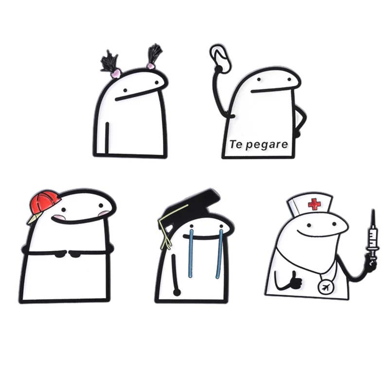 

Flork Meme Graduate Te Pegare Enamel Pins Flork Nurse Handheld Syringe Thumbs Up Brooches Lapel Badges Jewelry Gift for Friends