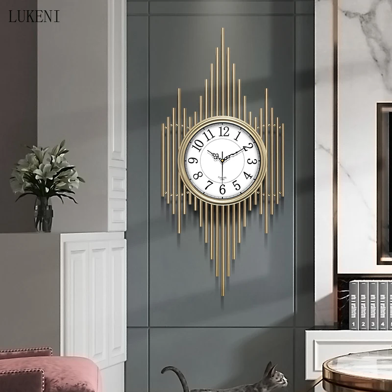 Light Luxury Clock Creative Decoration Clock Modern Fashion Living Room Wall Atmospheric Personality Home Art Nordic Wall Clock