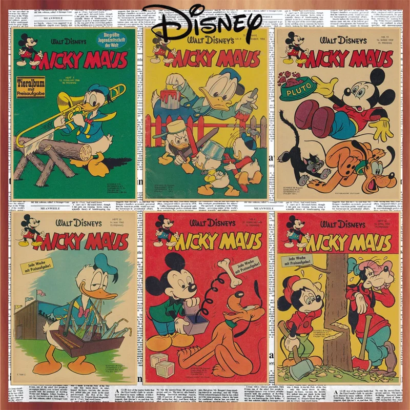 Dsieny – Jak wykorzystać vintage poster z Mickeym i Donaldu Ducks w pokojach dziecięcych?