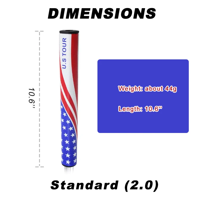 Empuñaduras de Putter CRESTGOLF, empuñaduras de Putter con bandera de Golf de EE. UU., empuñaduras de palo de Golf de PU, agarre de Golf