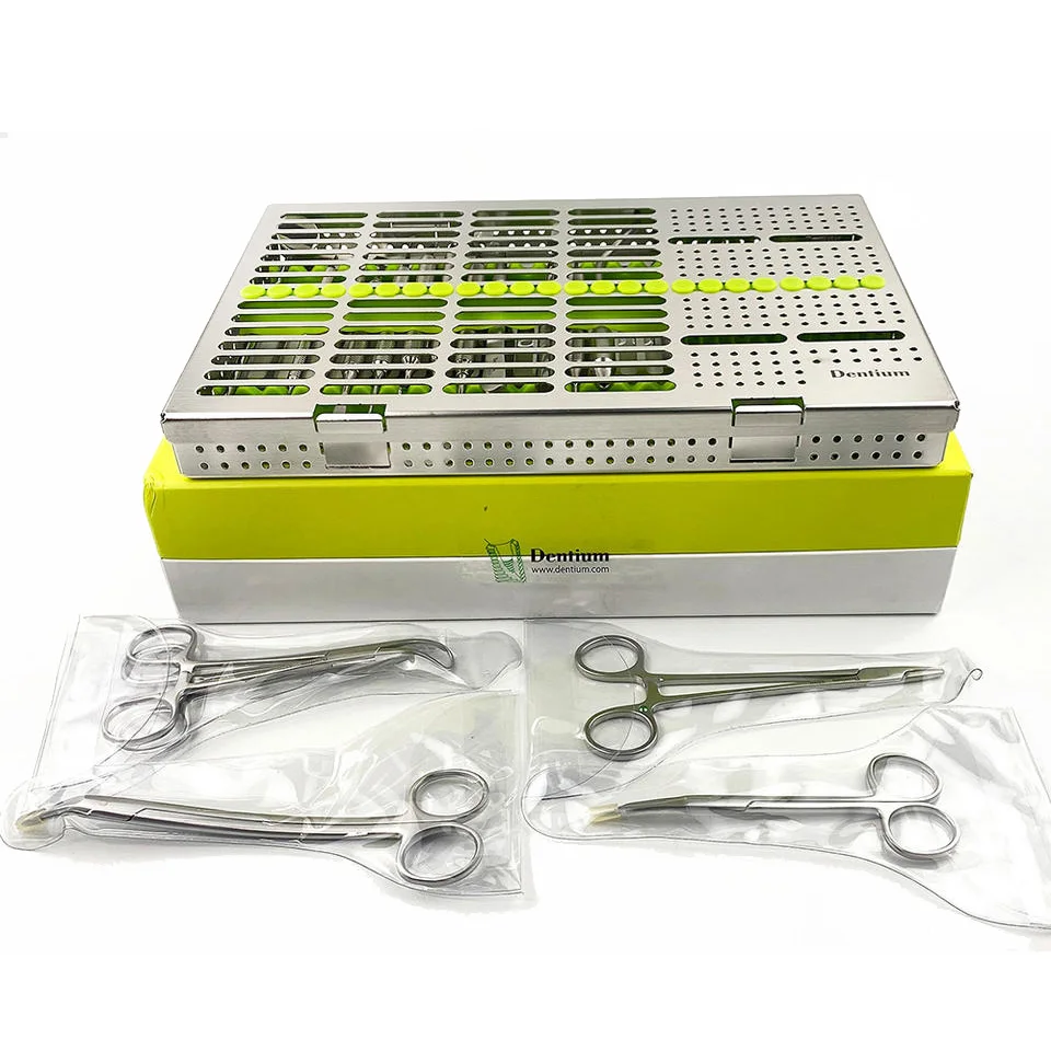 Dentium Implant kit 18pcs Surgery Kit 100% Original for Periodontal and Dental Implant Dentist tools