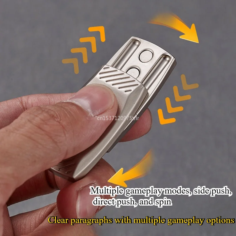 Magnetische Push-Karte Mechanische Slider Stress Relief Spielzeug Schieben Platte Münze EDC Metall Entlasten Anti Stress Zappeln Sensorischen Spielzeug