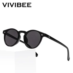 VIVIBEE Retro Men Square Sunglasses Vintage UV400 Leopard Frame Women 2026 Anti Glare Brand Designer Summer Eyeglasses